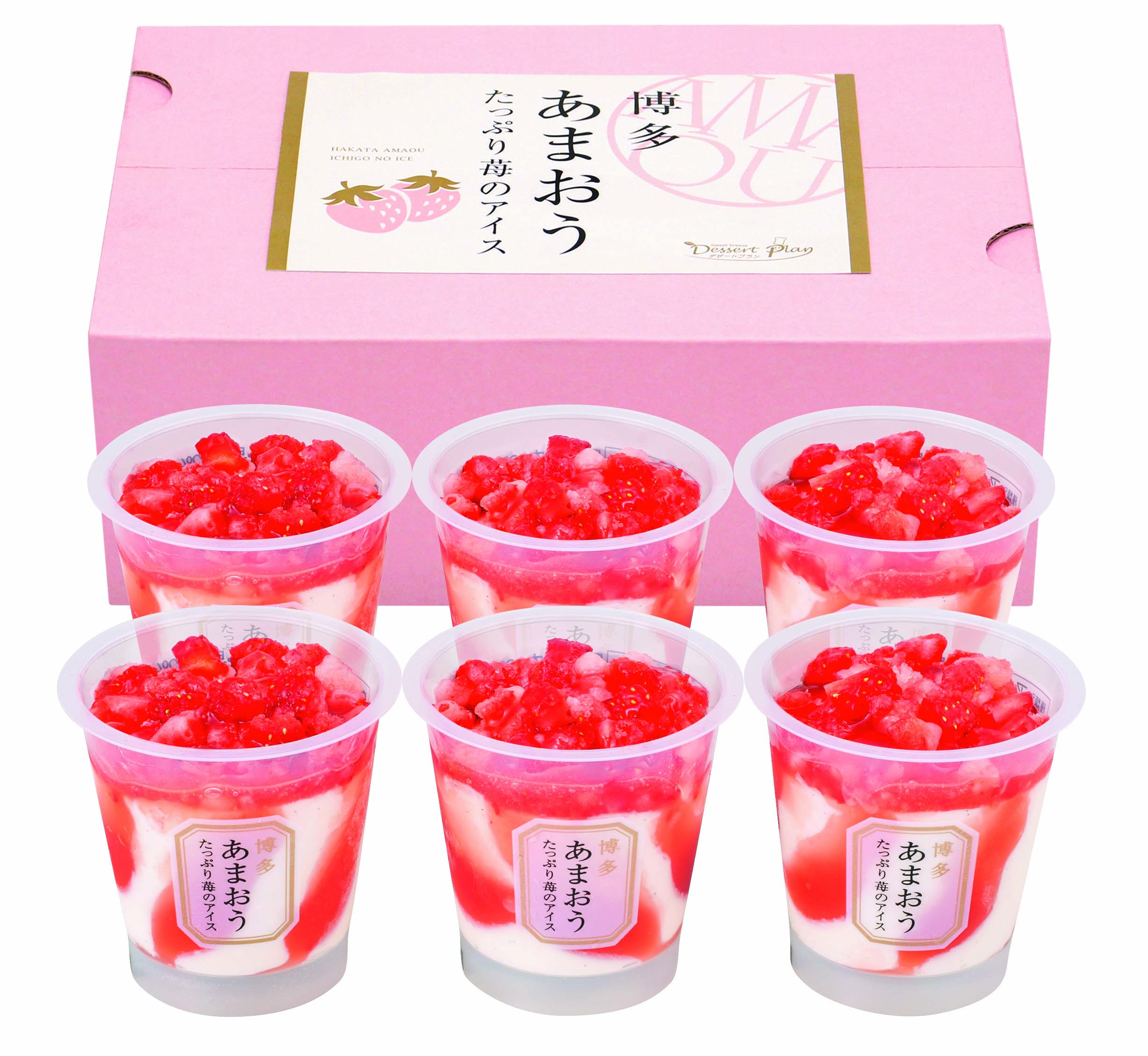 博多あまおう　たっぷり苺のアイス(6個)